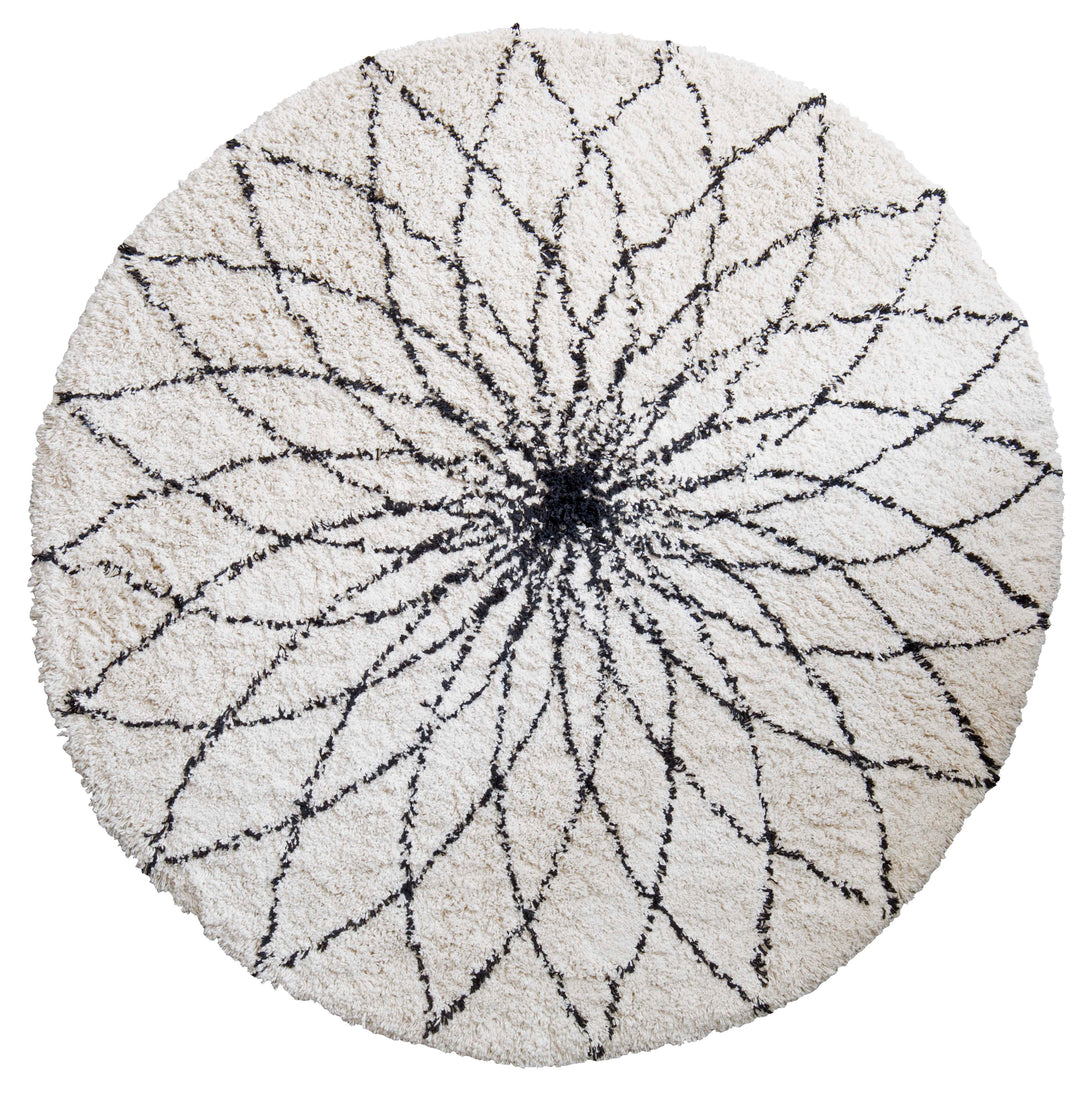 Bloemenprint, vloerkleed, Ø110 cm