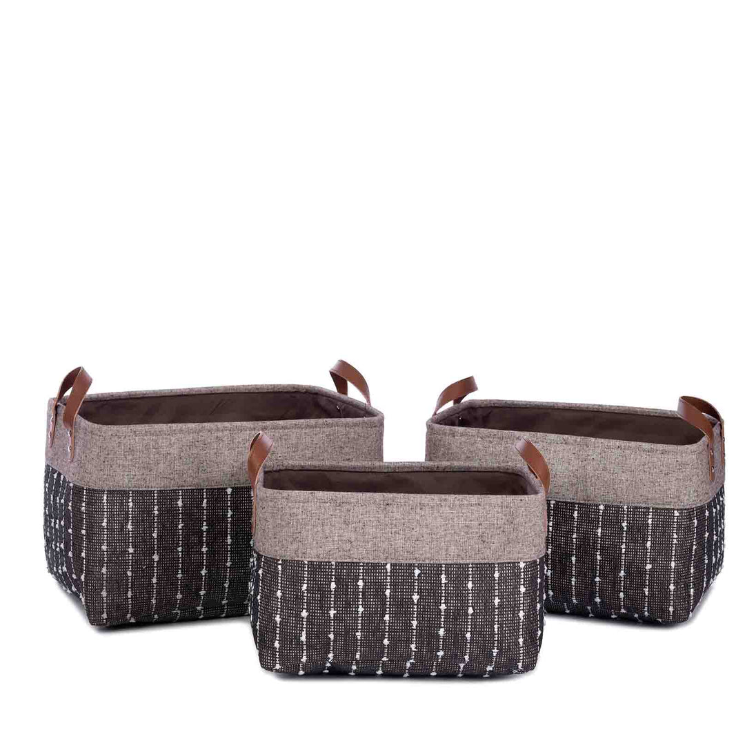 Enno, zwarte mand, set van 3 stuks