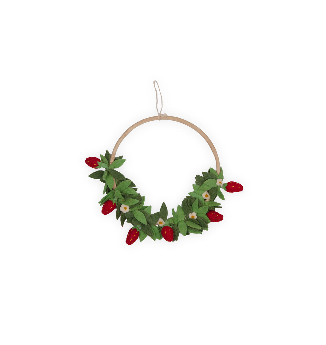 Kidsdepot krans Flower Hoop Aardbei - rood