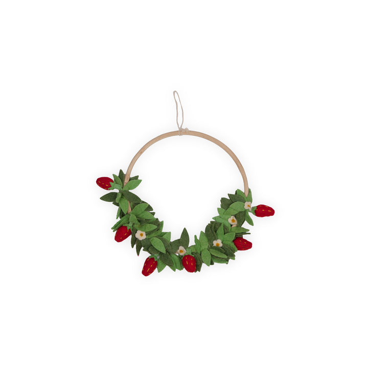 Kidsdepot krans Flower Hoop Aardbei - rood