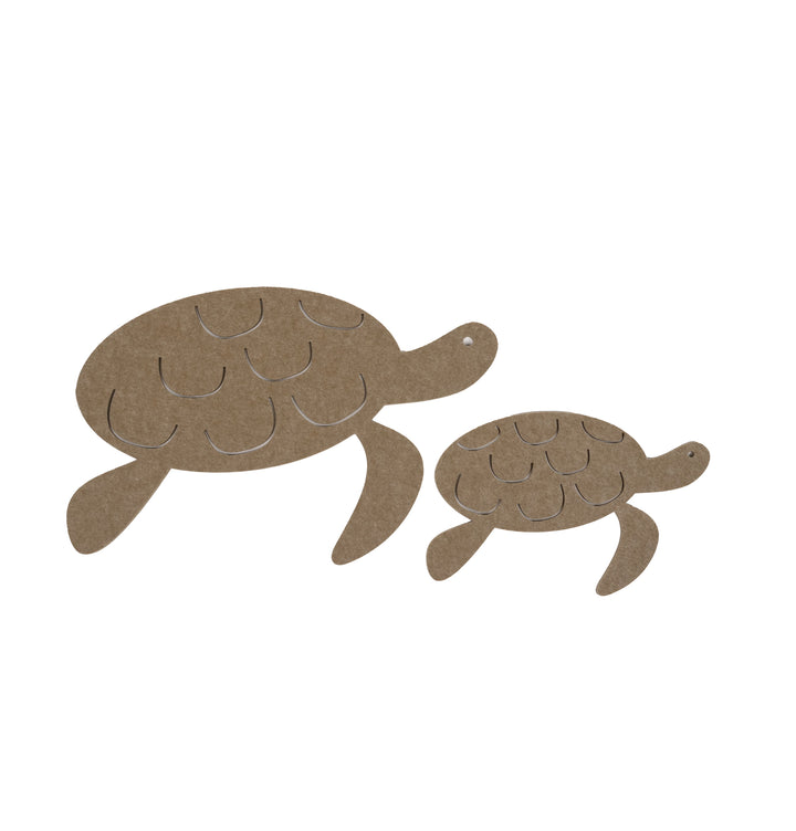 Schildpad Jonathan set van 2 licht eiken