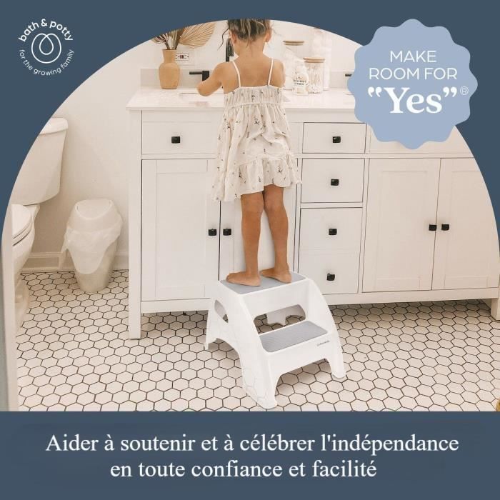 Opstapje - DREAMBABY - Toddler & Me 2 Up - antislip en gestructureerd - Tot 145 kg voor kleintjes en volwassenen - Grijs