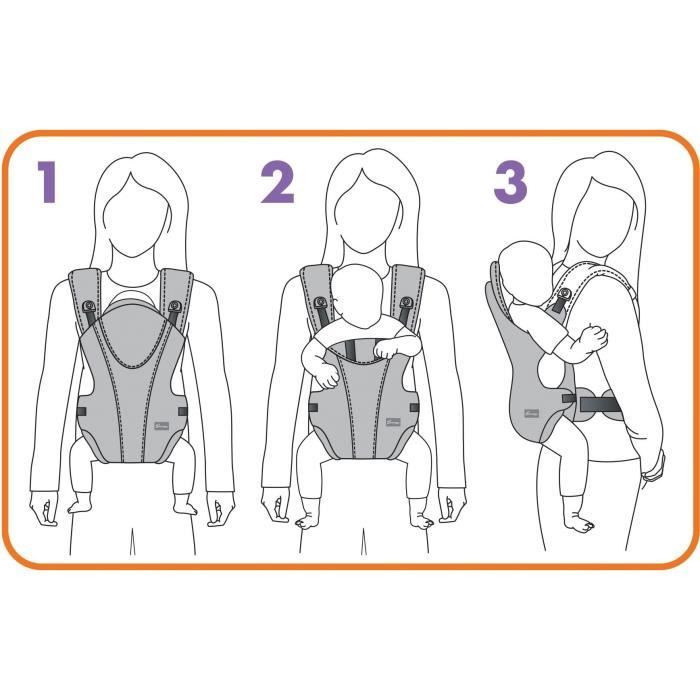 Dreambaby verstelbare 3-in-1 Oxford-draagzak voor pasgeborenen en kinderen tot 15 kg - geschikt voor alle maten