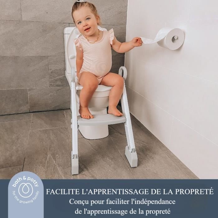 Toiletverkleiner - DREAMBABY - STEP-UP - Zindelijkheidszitje - 2 verstelbare niveaus - Grijs