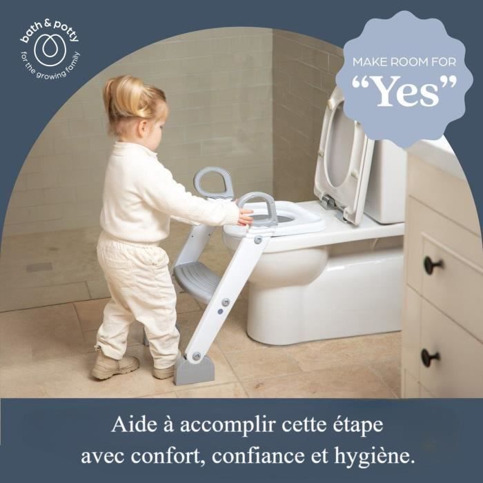 Toiletverkleiner - DREAMBABY - STEP-UP - Zindelijkheidszitje - 2 verstelbare niveaus - Grijs