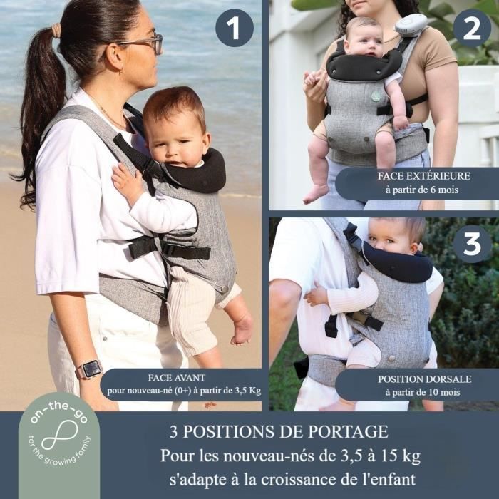Dreambaby 3-in-1 Journey verstelbare draagzak - comfortabel en veelzijdig - voor pasgeborenen en kinderen tot 15 kg