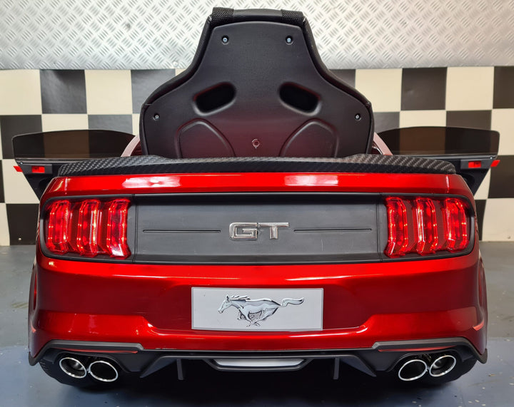 Kinderauto Ford Mustang 24 volt met driftfunctie en afstandsbediening, metallic rood