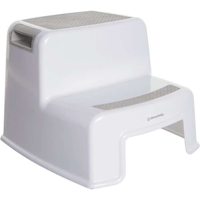 Opstapje - DREAMBABY - 2 Up - Antislip en gestructureerd - Tot 80 kg voor kinderen en volwassenen - Grijs