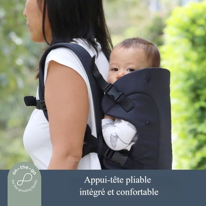 Verstelbare draagzak 3-in-1 - DREAMBABY - REIS - Comfortabel en veelzijdig - Voor pasgeborenen tot kinderen (tot 15 kg) - Zwart