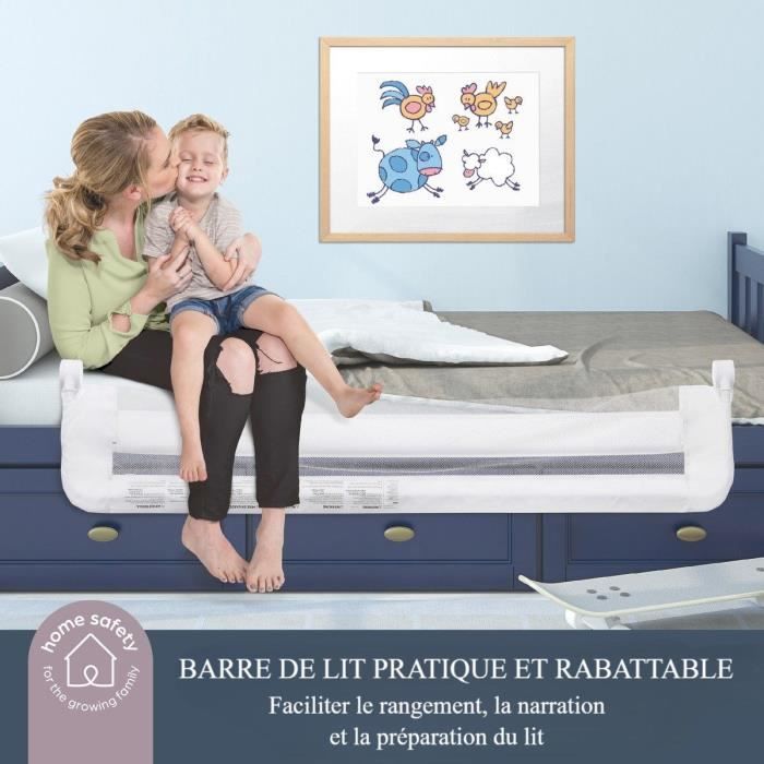 Dreambaby Nicole bedhekje - bedden en lage bedden - afmetingen: 150 cm breed x 50 cm hoog - grijs