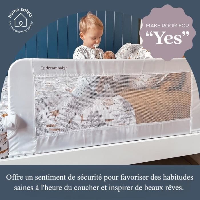 Dreambaby Nicole bedhekje - bedden en lage bedden - afmetingen: 150 cm breed x 50 cm hoog - grijs