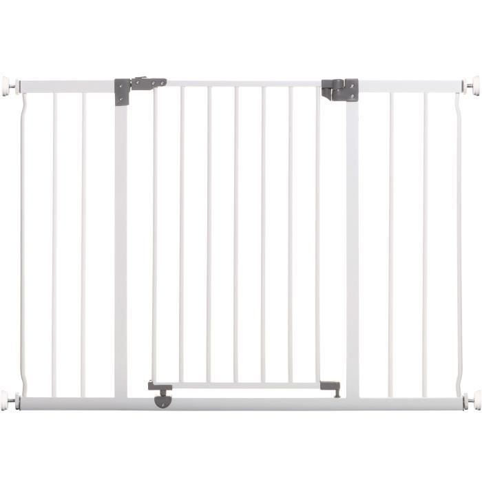 DREAMBABY Veiligheidshekje Extra groot LIBERTY - Op druk gemonteerd - L 99/105,5 x H 75 cm - Wit