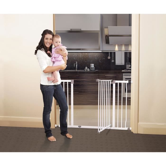 DREAMBABY Veiligheidshekje Extra groot LIBERTY - Op druk gemonteerd - L 99/105,5 x H 75 cm - Wit