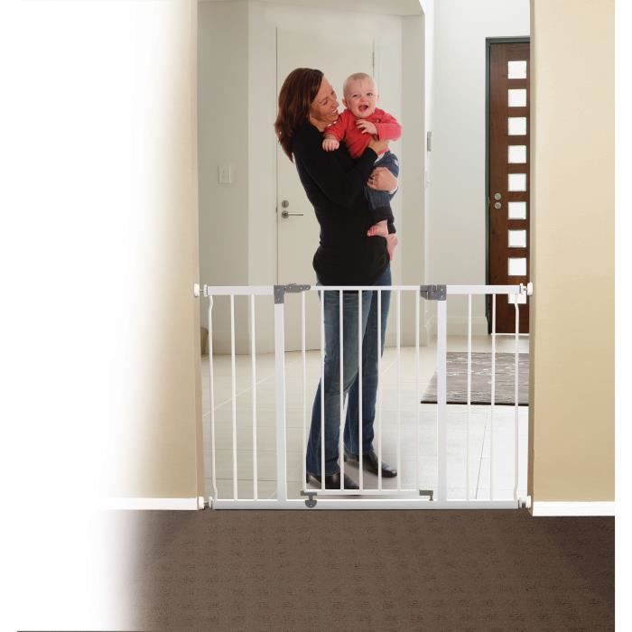 DREAMBABY Veiligheidshekje Extra groot LIBERTY - Op druk gemonteerd - L 99/105,5 x H 75 cm - Wit