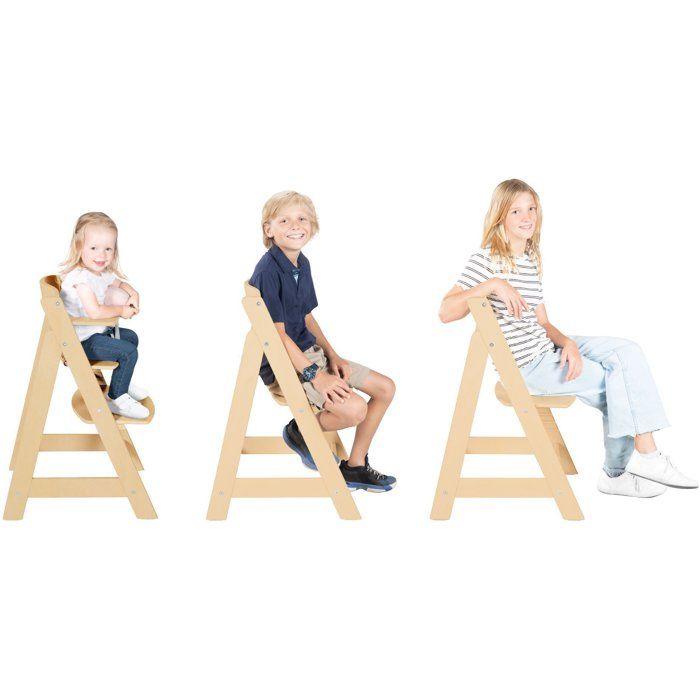 Converteerbare kinderstoel - ROBA - LIV UP - Geschikt vanaf 6 maanden tot 70 kg - Inclusief organizerset - Natuurlijk hout