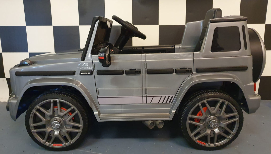 Speelgoedauto Mercedes G63 12 Volt metallic grijs 1-persoons