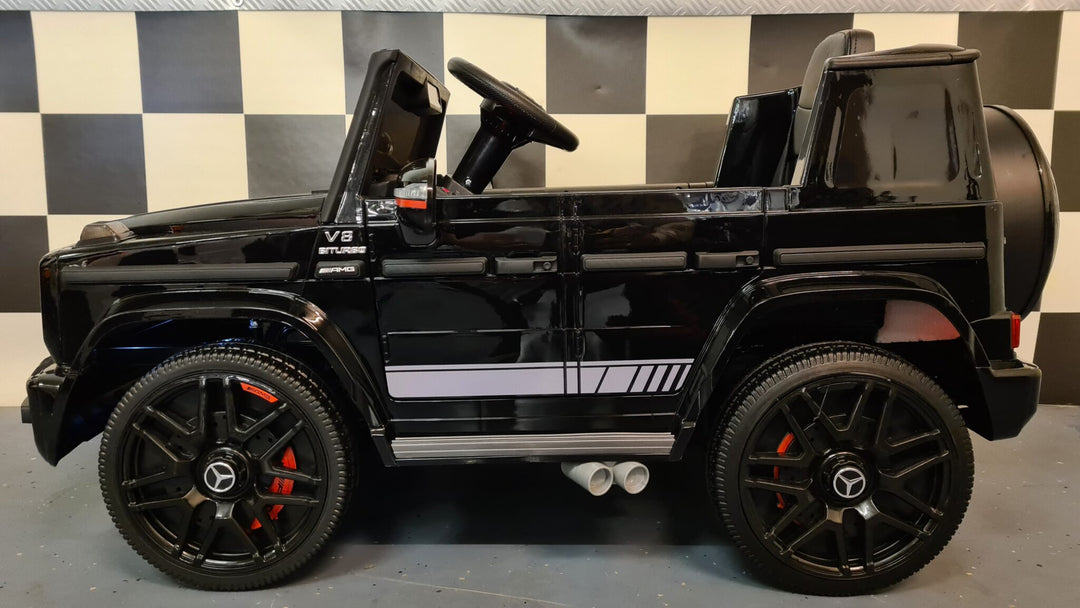 Kinderauto Mercedes G63 12V zwart 1-persoons