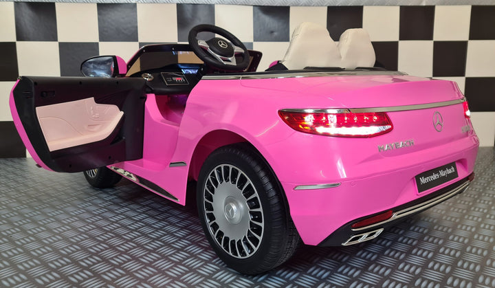 Elektrische kinderauto Mercedes Maybach S650 roze 12 volt