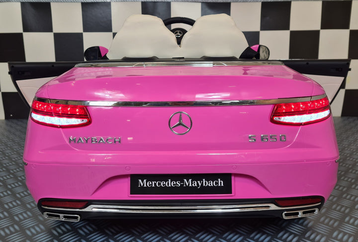 Elektrische kinderauto Mercedes Maybach S650 roze 12 volt
