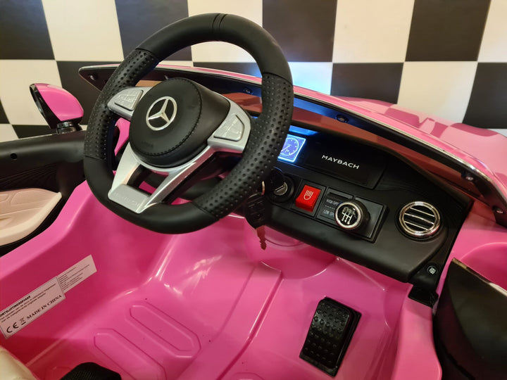 Elektrische kinderauto Mercedes Maybach S650 roze 12 volt