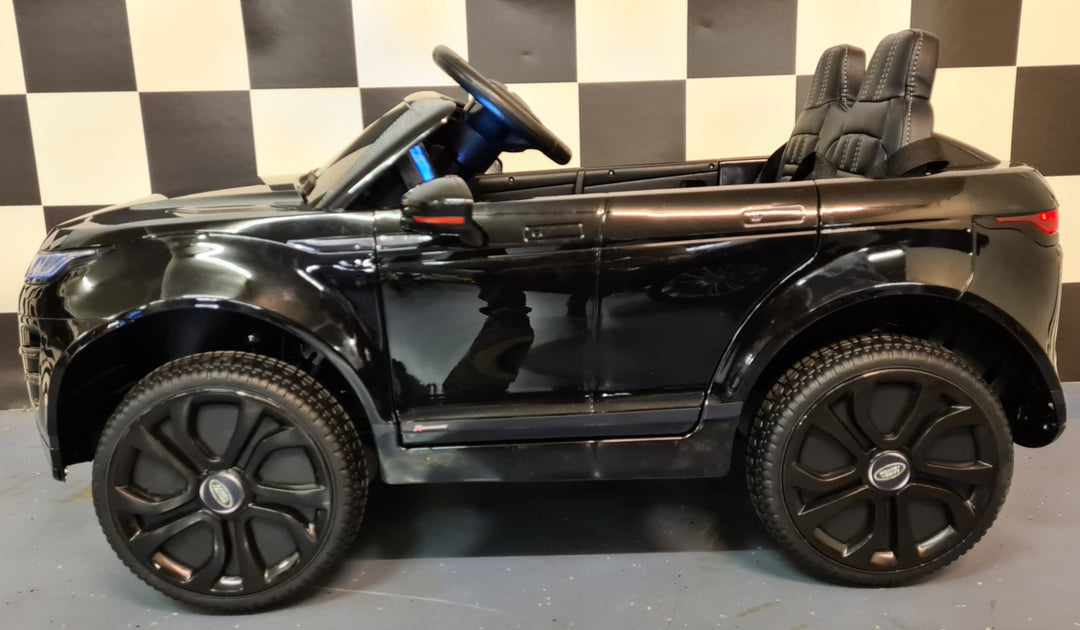 Kinderauto Range Rover Evoque 4x4 zwart gelakt