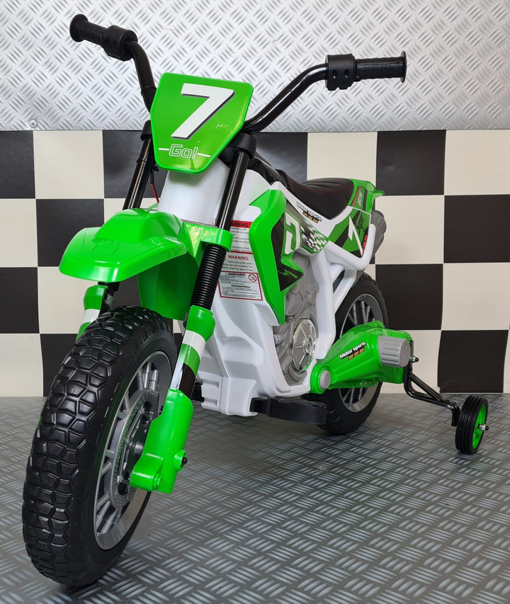 Kindercrossmotor 12 volt groen