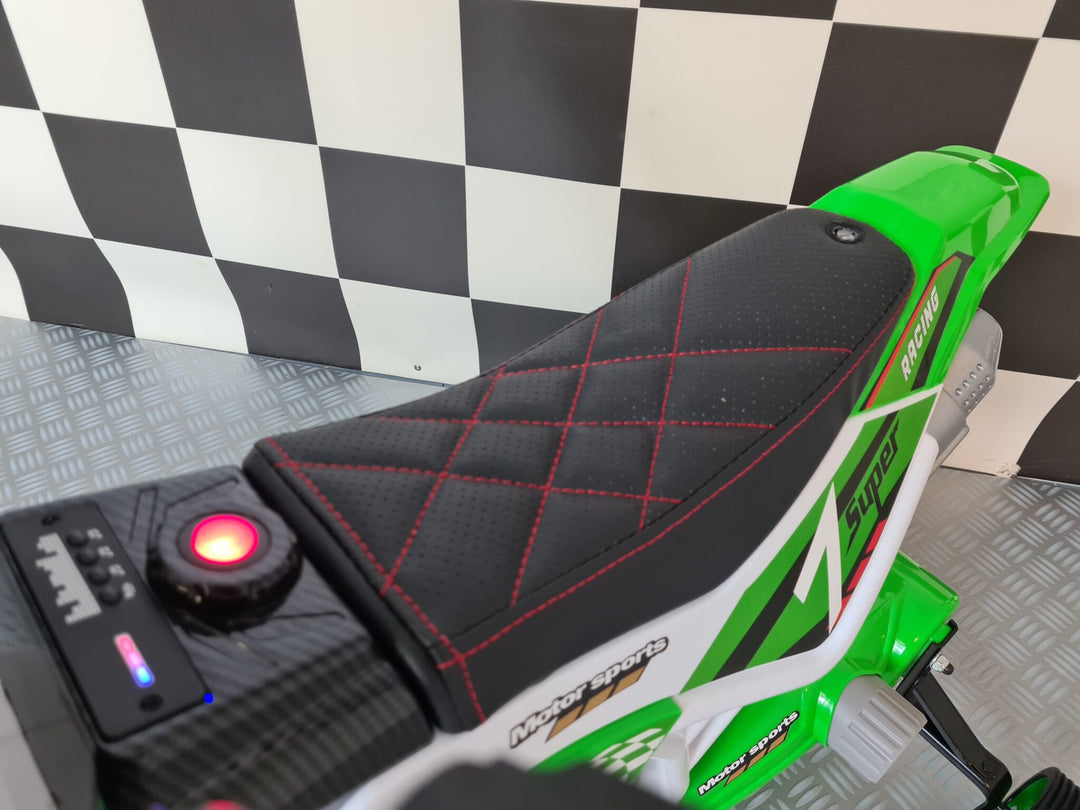 Kindercrossmotor 12 volt groen