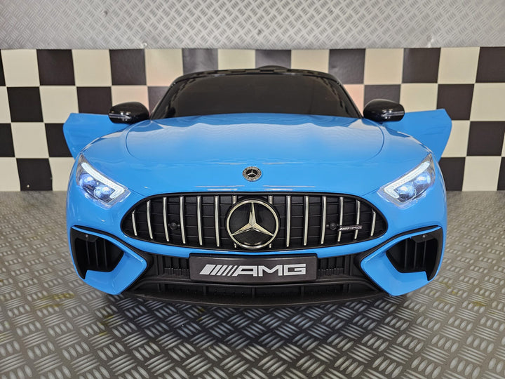 Elektrische kinderauto Mercedes SL63 12 volt metallic blauw