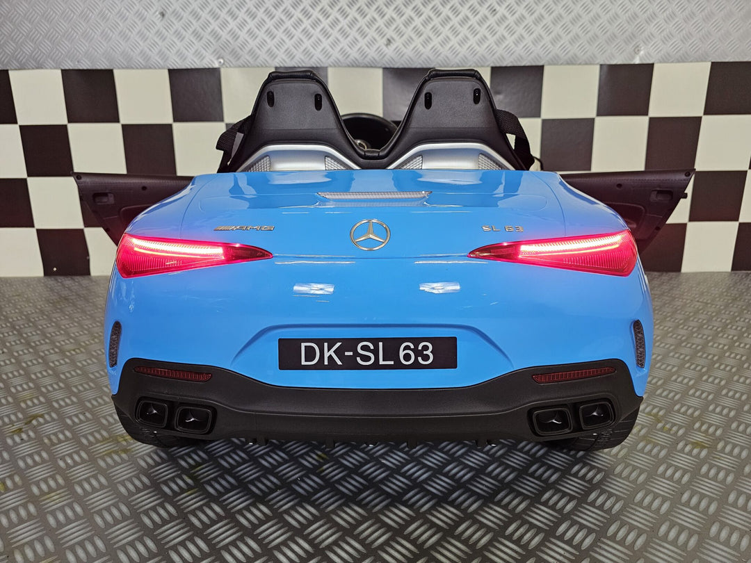 Elektrische kinderauto Mercedes SL63 12 volt metallic blauw