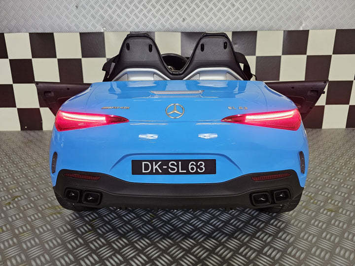 Elektrische kinderauto Mercedes SL63 12 volt metallic blauw