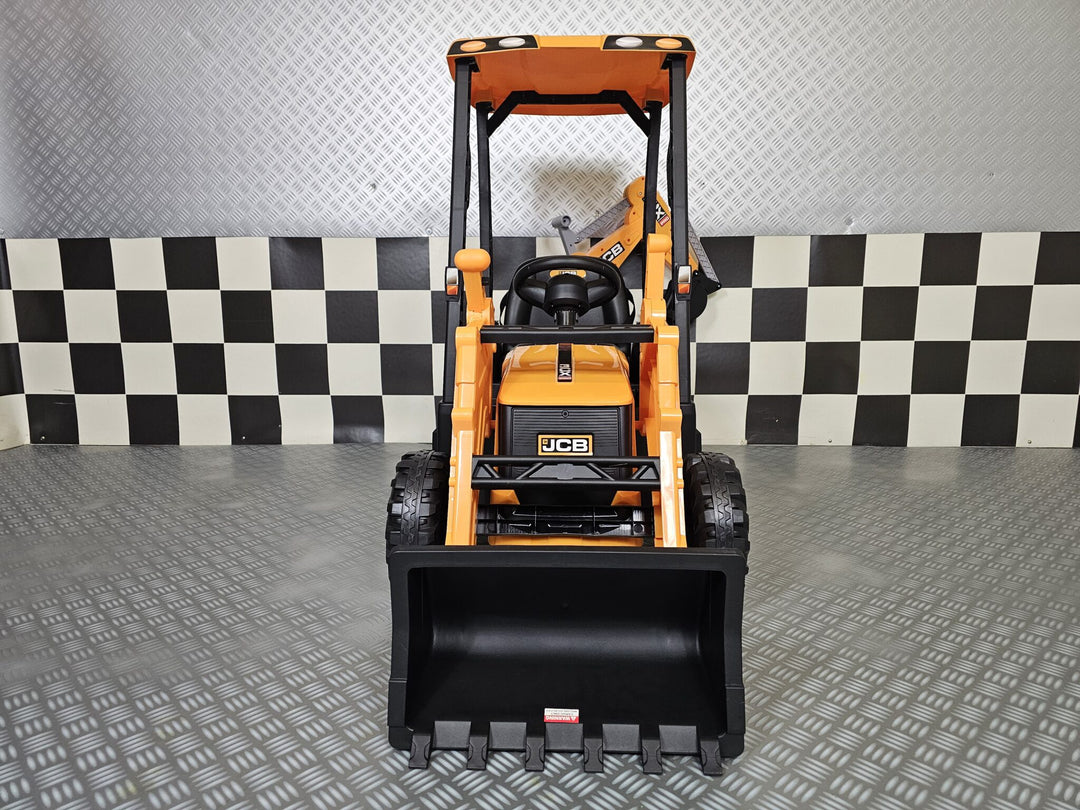 Elektrische kindertractor JCB Sitemaster met dak 12 volt