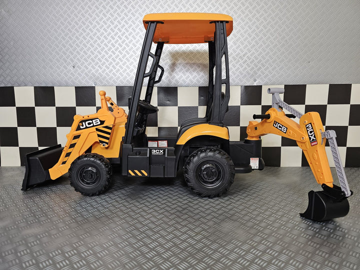 Elektrische kindertractor JCB Sitemaster met dak 12 volt
