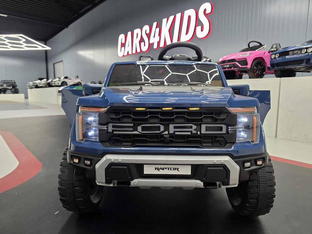 Elektrische kinderauto Ford Raptor 2-persoons 24 volt blauw
