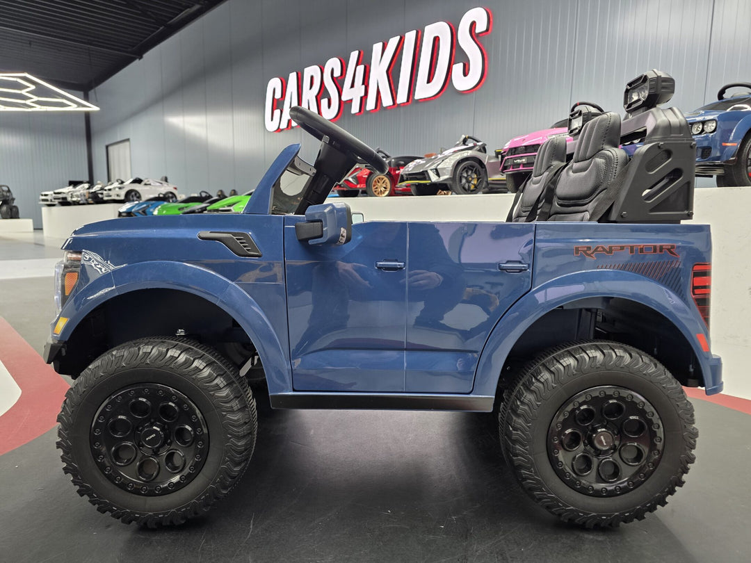 Elektrische kinderauto Ford Raptor 2-persoons 24 volt blauw