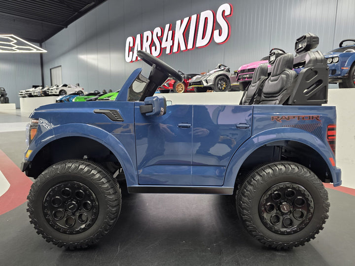 Elektrische kinderauto Ford Raptor 2-persoons 24 volt blauw