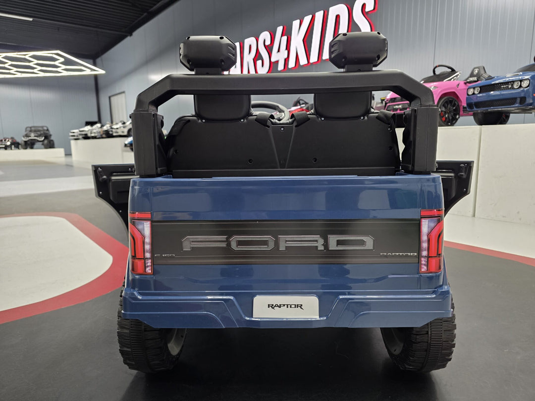 Elektrische kinderauto Ford Raptor 2-persoons 24 volt blauw
