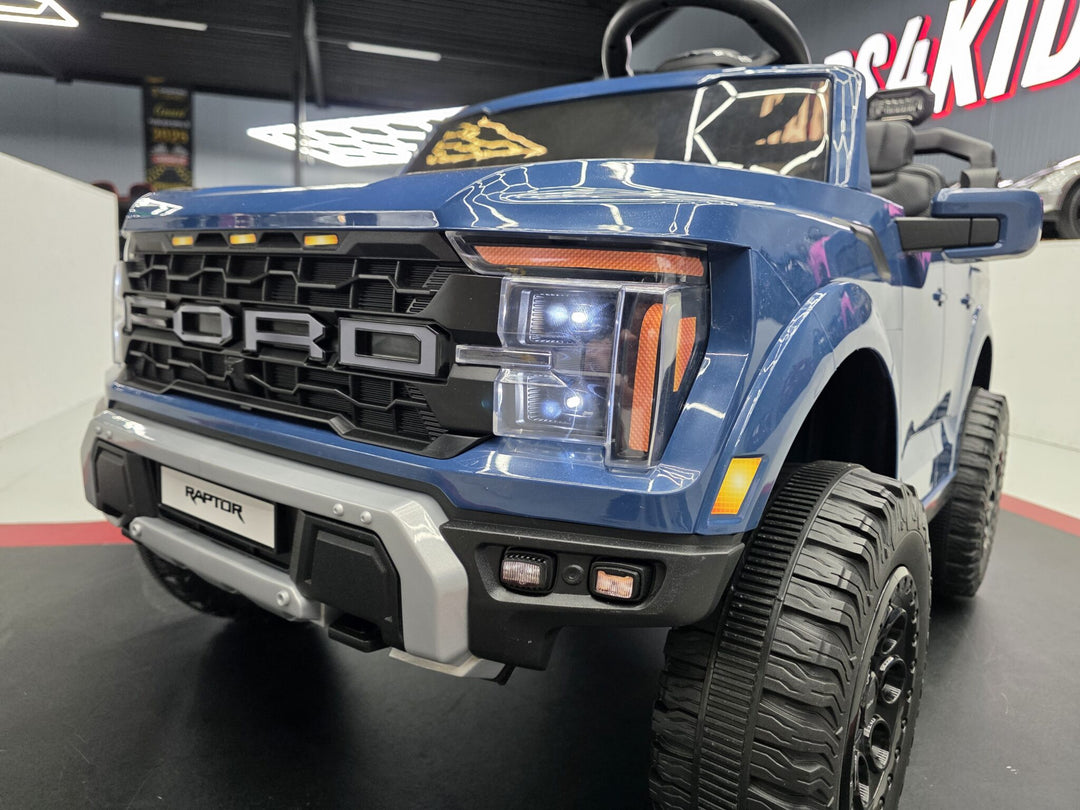 Elektrische kinderauto Ford Raptor 2-persoons 24 volt blauw