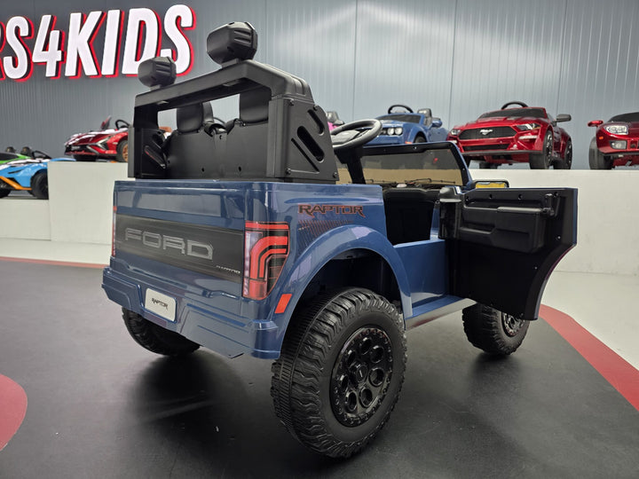 Elektrische kinderauto Ford Raptor 2-persoons 24 volt blauw