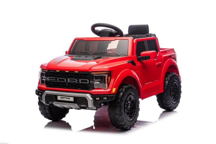 Elektrische kinderauto Ford Raptor 1-persoons 12 volt rood