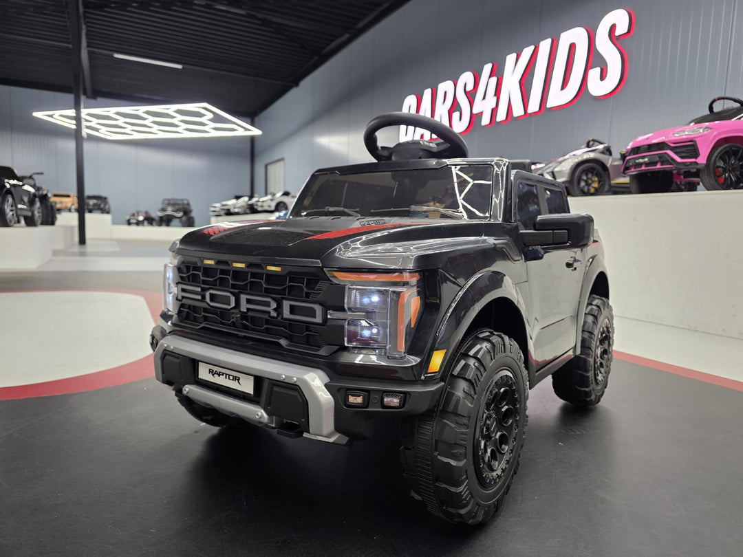 Ford Raptor 1-persoons 12-volt zwarte kinderauto