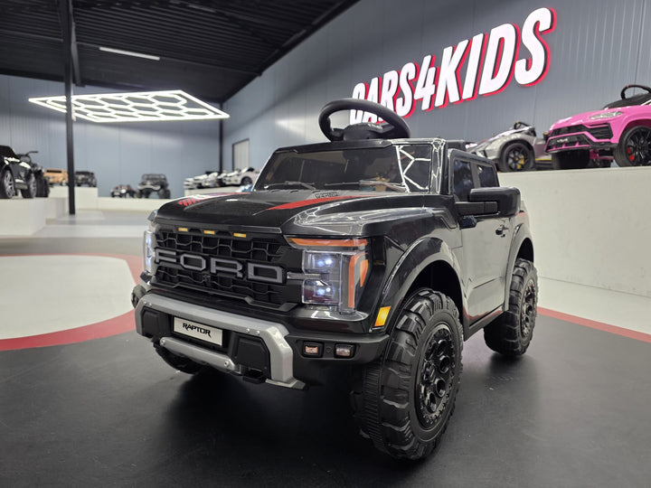 Ford Raptor 1-persoons 12-volt zwarte kinderauto