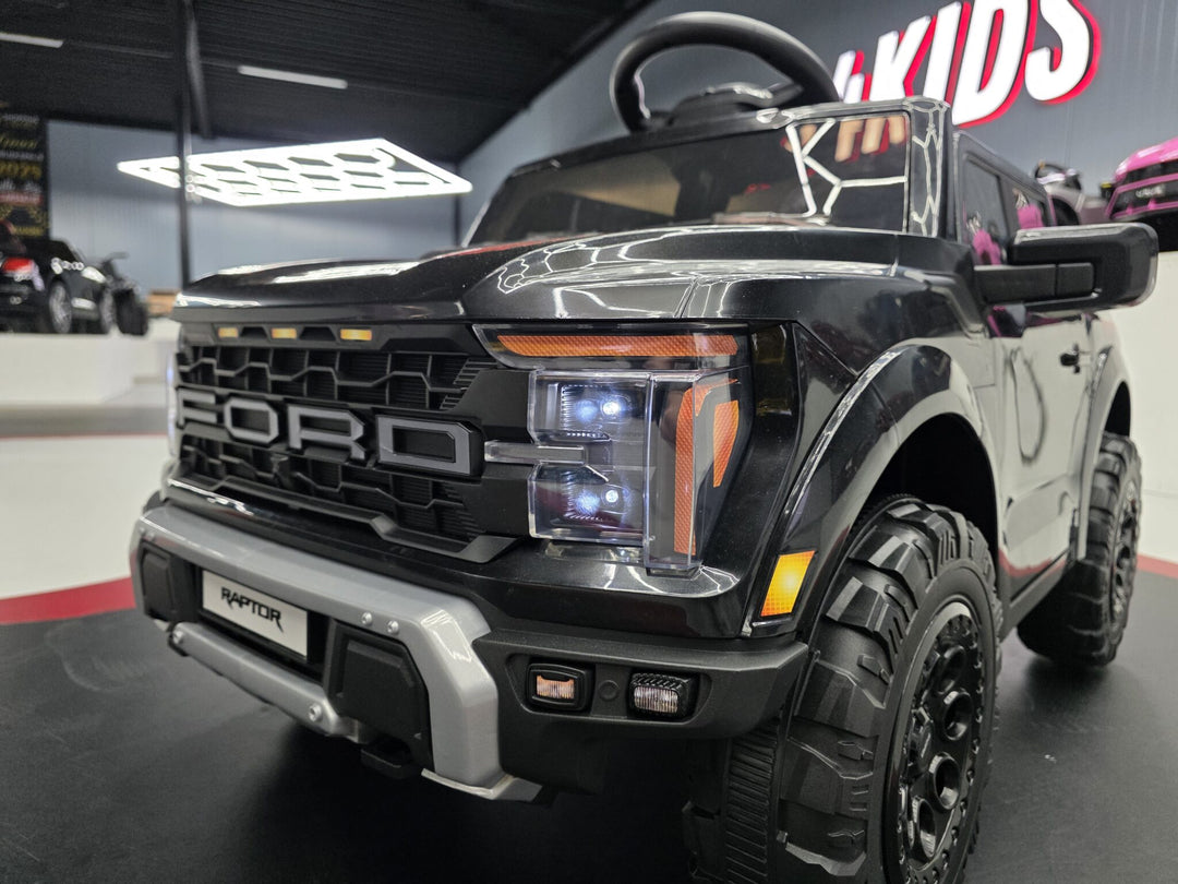 Ford Raptor 1-persoons 12-volt zwarte kinderauto