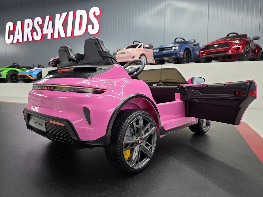 Kinderauto Porsche Taycan 2 personen 24 volt roze