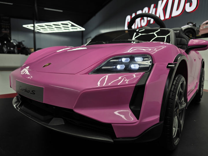 Kinderauto Porsche Taycan 2 personen 24 volt roze