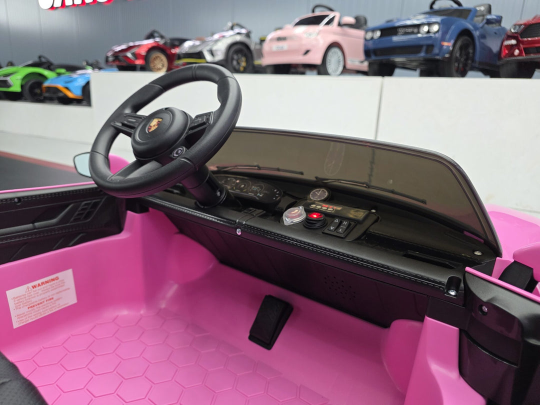 Kinderauto Porsche Taycan 2 personen 24 volt roze
