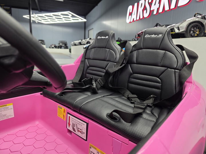 Kinderauto Porsche Taycan 2 personen 24 volt roze