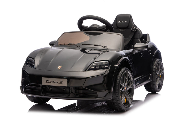 Kinderauto Porsche Taycan 1 persoon 12 volt zwart