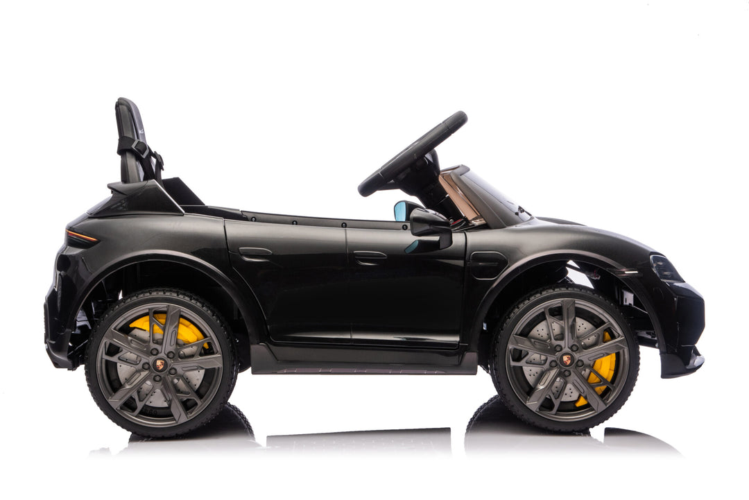 Kinderauto Porsche Taycan 1 persoon 12 volt zwart