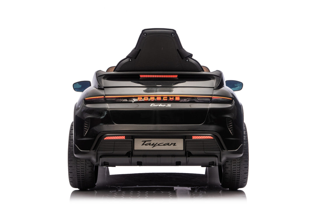 Kinderauto Porsche Taycan 1 persoon 12 volt zwart
