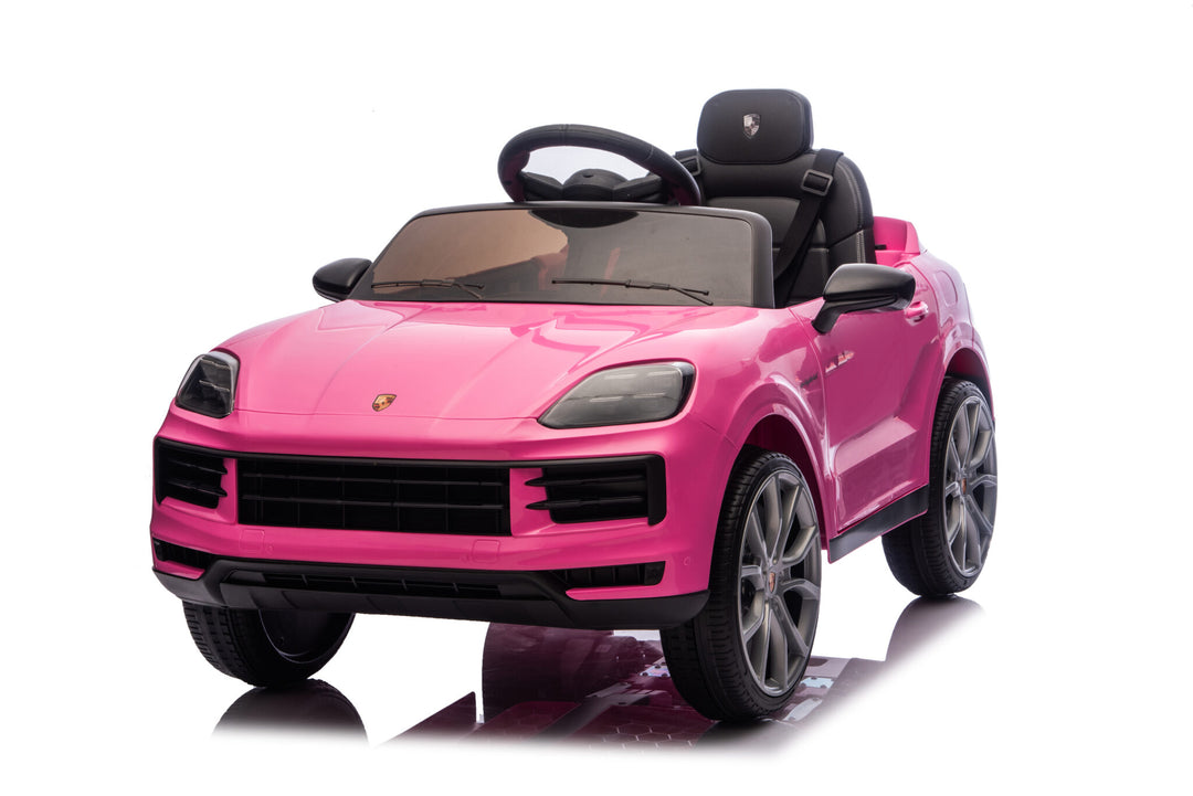 Elektrische kinderauto Porsche Cayenne voor 1 persoon, 12 volt, roze